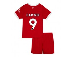 Lacne Dětský Futbalové dres Liverpool Darwin Nunez #9 2023-24 Krátky Rukáv - Domáci (+ trenírky)